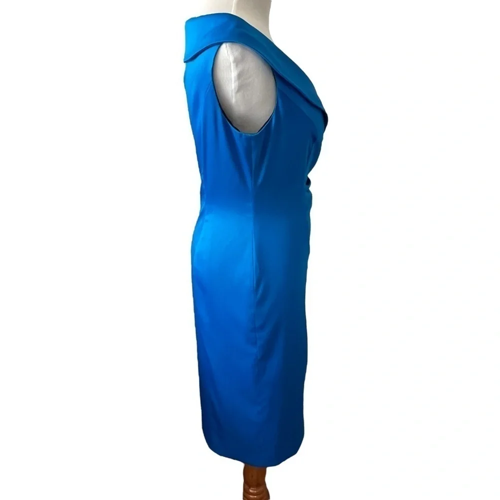 Jones New York Blue Sleeveless Sheath Dress Size 8